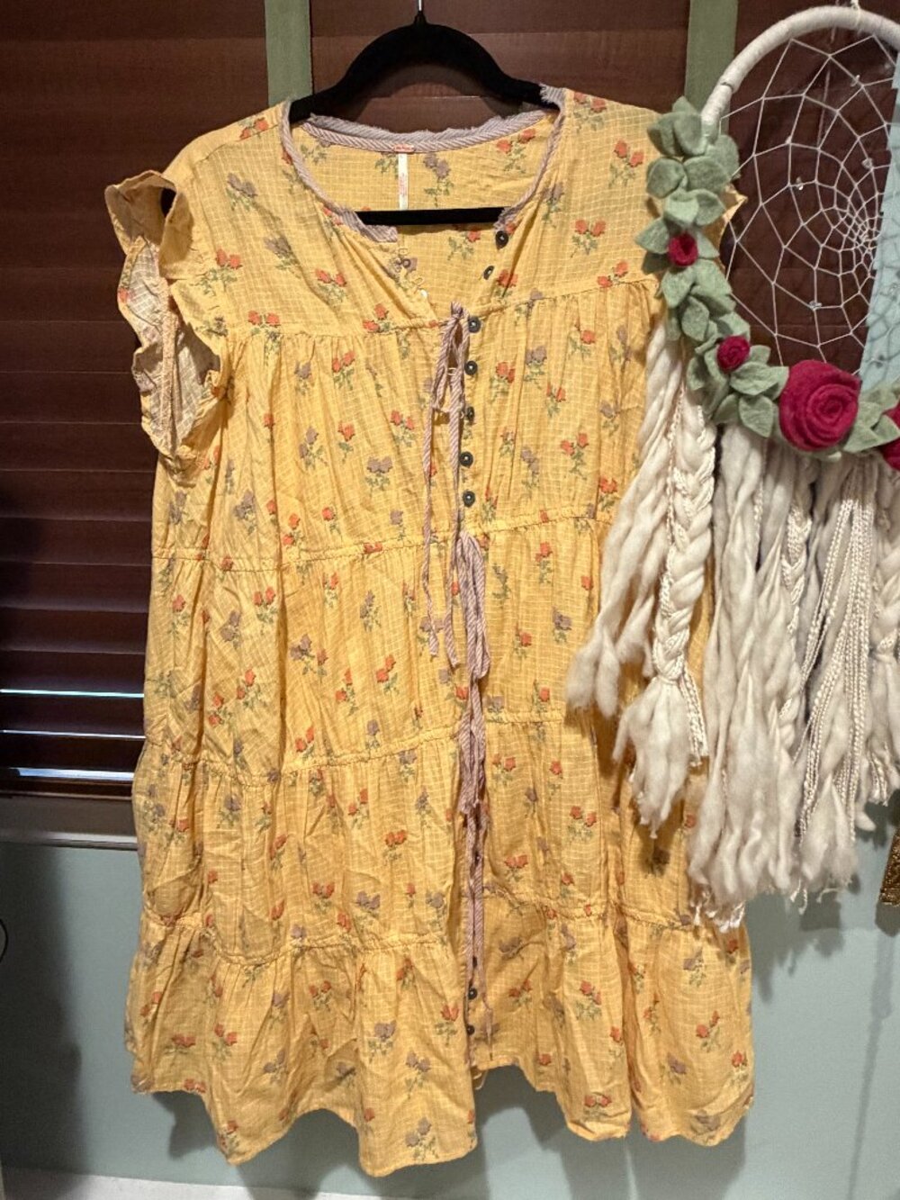 NWT Free People Sundown Ditsy Smock Mini Dress